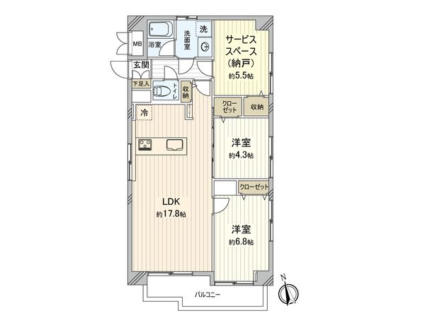 ダイアパレス覚王山南 間取図(平面図)