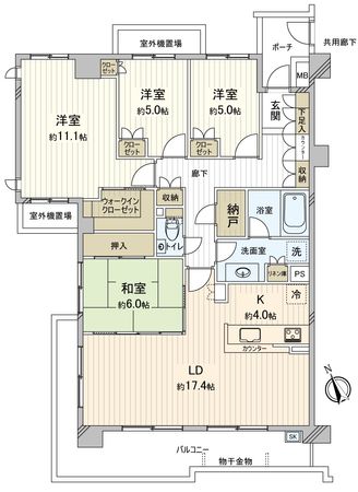 ザ・コート東山元町セントラルコート 間取図(平面図) ザ・コート東山元町セントラルコート 間取図(平面図)