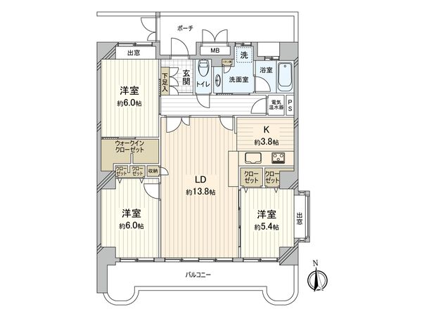 リアージュ本山ヒルズ 間取図(平面図) リアージュ本山ヒルズ 間取図(平面図)