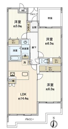サンマンションアトレ猫ヶ洞 間取図(平面図) サンマンションアトレ猫ヶ洞 間取図(平面図)