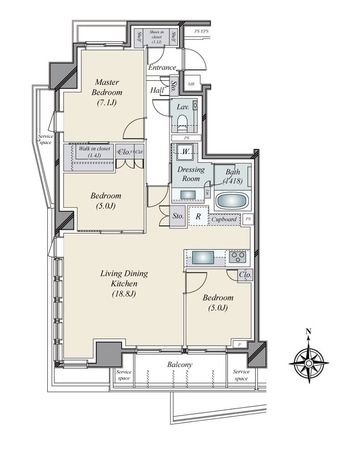 パークホームズ覚王山山門町 間取図(平面図) 間取図(平面図)