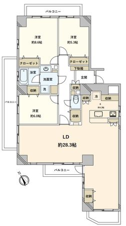 グランドメゾン御棚町 間取図(平面図) 間取図(平面図)