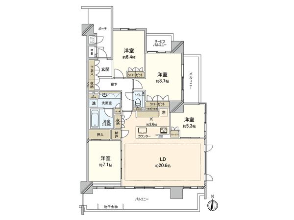 ヴィークコート徳川町 間取図(平面図)