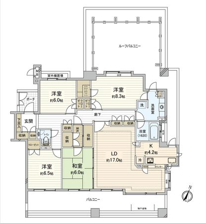 ロイヤルアーク北覚王山 間取図(平面図)