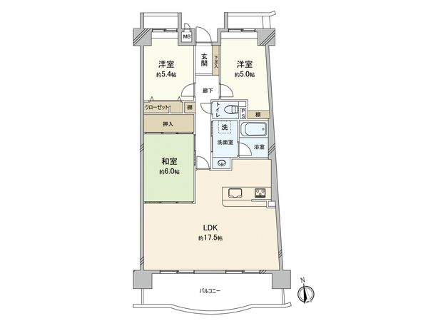 サンハイツ東山 間取図(平面図)