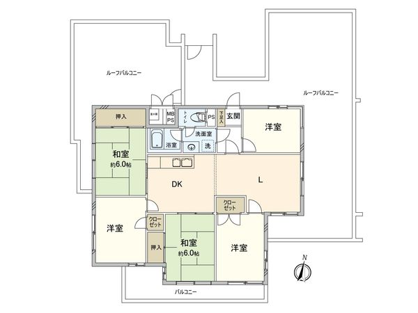 ライオンズマンション平和ヶ丘 間取図(平面図) ライオンズマンション平和ヶ丘 間取図(平面図)