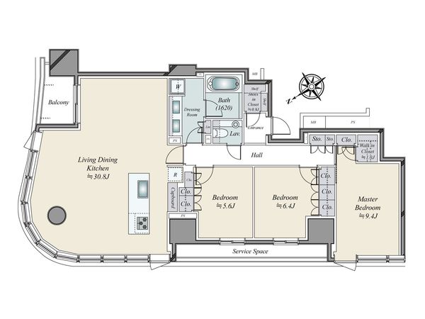 パークコート覚王山山門町 間取図(平面図)