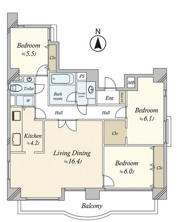 アルカディアハウス泉 間取図(平面図)