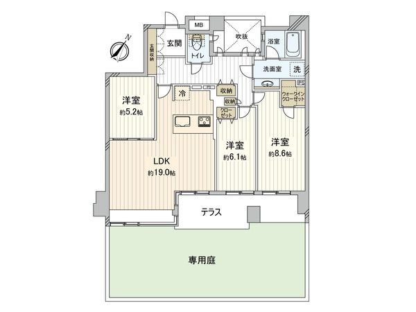 東山公園シティハウス 間取図(平面図)