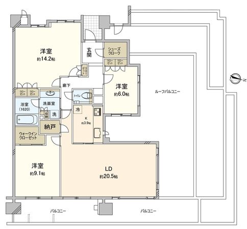 プレミスト東山ヒルズ View Cоurt 間取図(平面図)