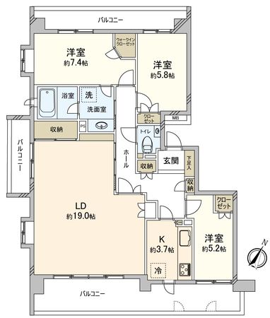 野村本山ヒルズ 間取図