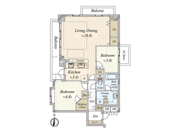 パーク・ホームズ鹿子町 間取図(平面図)