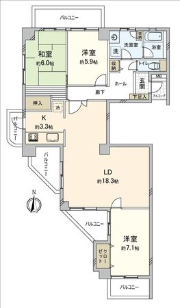 城山パークマンション 間取図(平面図) 城山パークマンション 間取図(平面図)