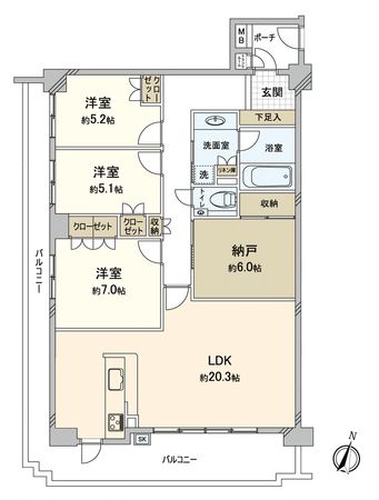 藤和東山公園ホームズ 間取図(平面図) 藤和東山公園ホームズ 間取図(平面図)