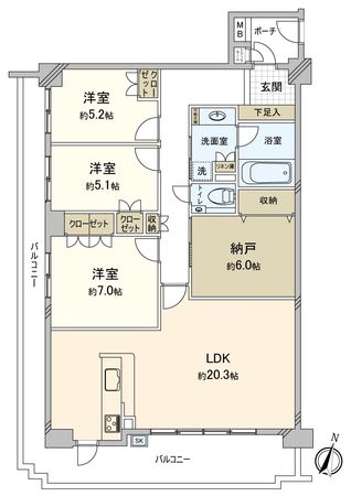 藤和東山公園ホームズ 間取図(平面図) 藤和東山公園ホームズ 間取図(平面図)