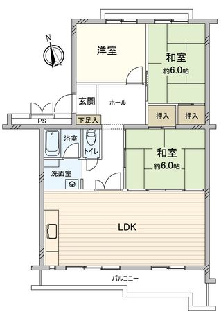 ポプラハイツ覚王山 間取図(平面図)