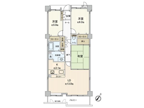 富士見台パークハイツ 参番館 間取図(平面図) 富士見台パークハイツ 参番館 間取図(平面図)