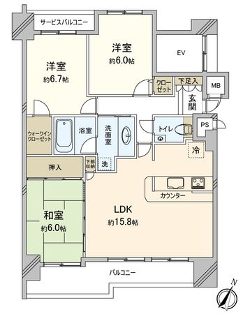 ロイヤルシャトー高峯東 ノースヒルズ 間取図(平面図) ロイヤルシャトー高峯東 ノースヒルズ 間取図(平面図)