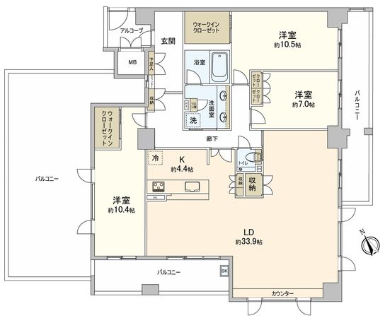 プレミスト覚王山向陽町 間取図(平面図)