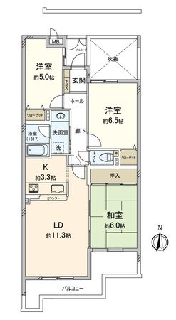 サンマンションアトレ猫ヶ洞 間取図(平面図) サンマンションアトレ猫ヶ洞 間取図(平面図)