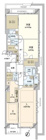 プレミスト南山 間取図(平面図) プレミスト南山 間取図(平面図)