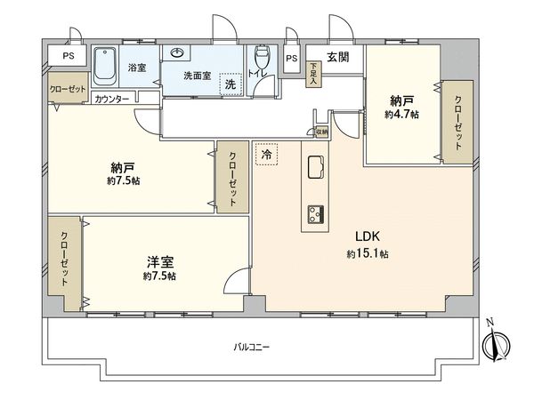 サンパーク今池 間取図(平面図)