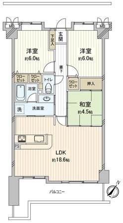 ロイヤルアーク東山 間取図(平面図) ロイヤルアーク東山 間取図(平面図)