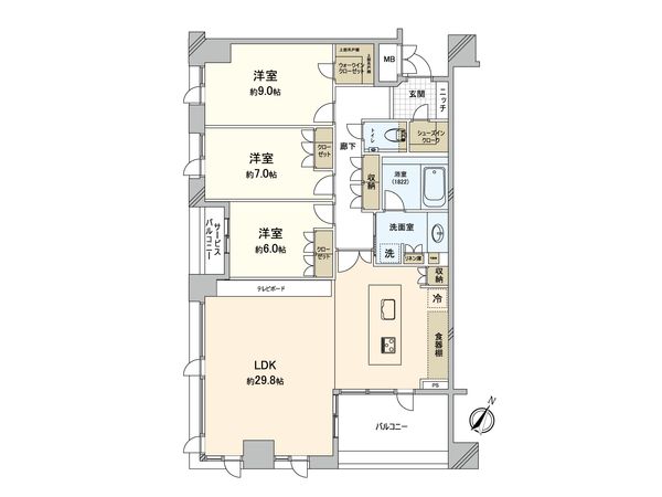 ローレルコート覚王山御棚町 間取図(平面図) ローレルコート覚王山御棚町 間取図(平面図)
