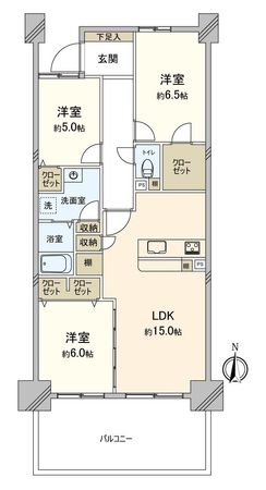 グランドメゾン茶屋が坂 間取図(平面図) グランドメゾン茶屋が坂 間取図(平面図)