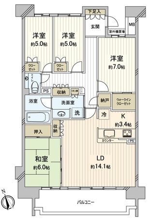 パークシティ富士見台コートD 間取図(平面図) パークシティ富士見台コートD 間取図(平面図)