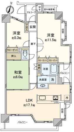 茶屋ヶ坂シティハウス 間取図(平面図) 茶屋ヶ坂シティハウス 間取図(平面図)