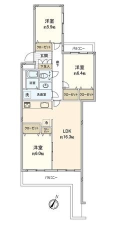 グランドメゾン東山 間取図(平面図) グランドメゾン東山 間取図(平面図)