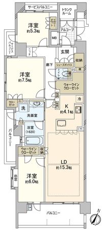 プレミスト東山公園 間取図(平面図) プレミスト東山公園 間取図(平面図)
