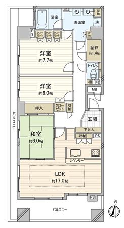 パークハイム覚王山 間取図(平面図) パークハイム覚王山 間取図(平面図)