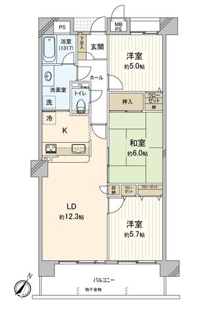 プラセシオン茶屋ヶ坂公園 間取図(平面図) プラセシオン茶屋ヶ坂公園 間取図(平面図)