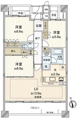 ヒルズ本山穂波町 間取図(平面図) ヒルズ本山穂波町 間取図(平面図)