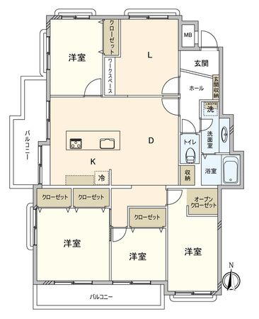 三旺マンション第三東山 間取図(平面図)