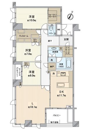 ローレルコート覚王山御棚町 間取図(平面図) ローレルコート覚王山御棚町 間取図(平面図)