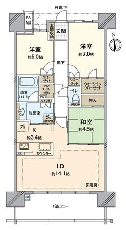ライオンズプレティナレジデンス 間取図(平面図) ライオンズプレティナレジデンス 間取図(平面図)