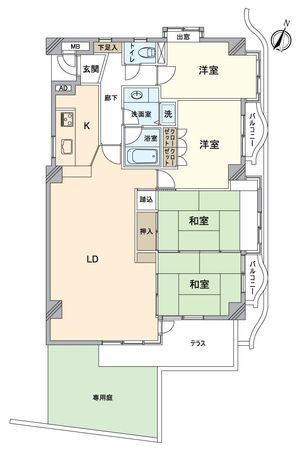 ダイアパレス八事表山 間取図(平面図)