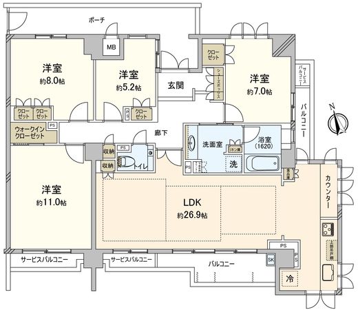 プレミスト東山東明町 間取図(平面図) プレミスト東山東明町 間取図(平面図)