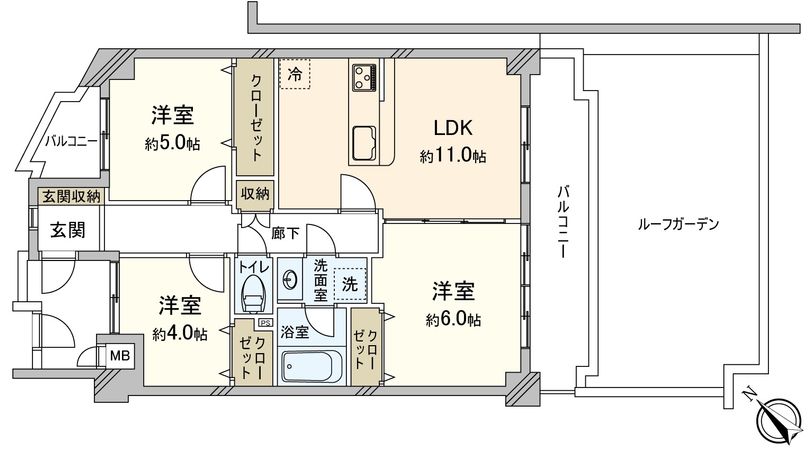 茶屋ヶ坂公園ハイツ 間取図(平面図) 茶屋ヶ坂公園ハイツ 間取図(平面図)