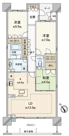 バンベール本山池園町 間取図(平面図) バンベール本山池園町 間取図(平面図)