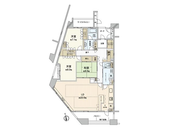 ザ・マスターズフォート 間取図(平面図) ザ・マスターズフォート 間取図(平面図)