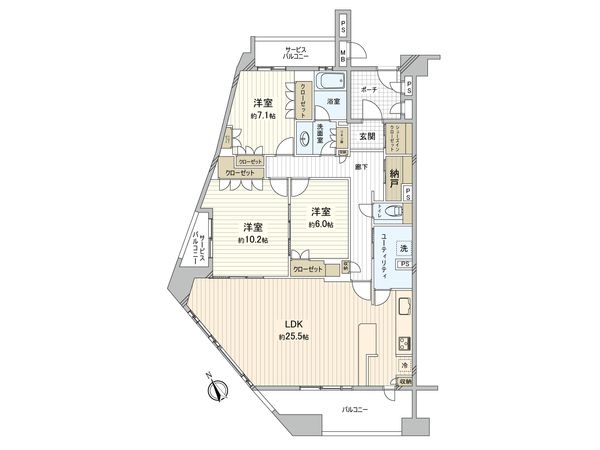 ザ・マスターズフォート 間取図(平面図)
