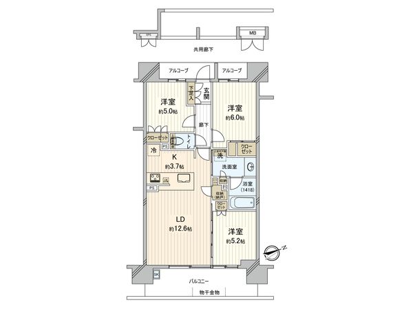 ジオ覚王山 間取図(平面図)