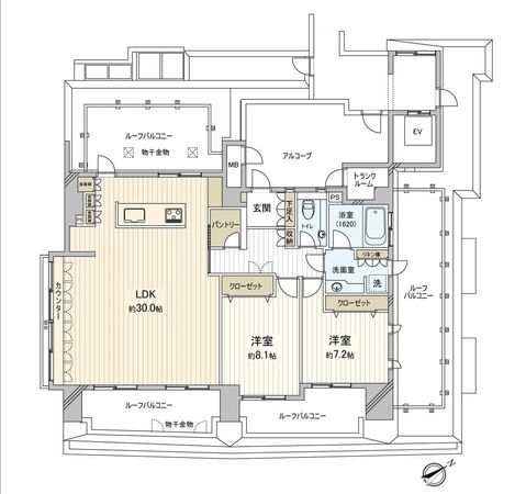 ロイヤルアーク観月町 間取図(平面図) ロイヤルアーク観月町 間取図(平面図)