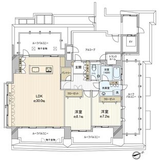 ロイヤルアーク観月町 間取図(平面図)