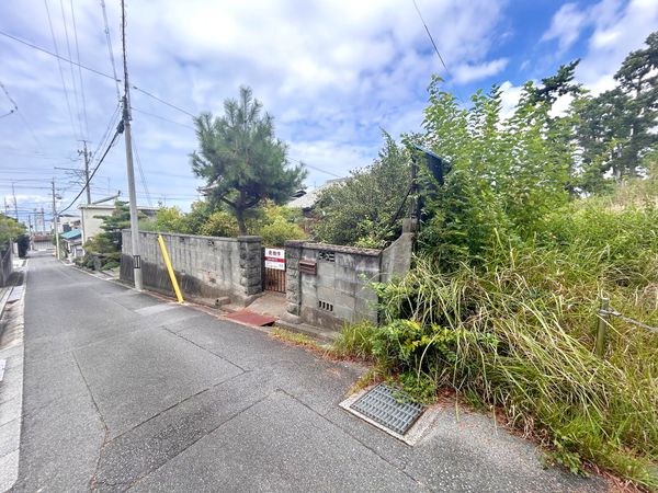 知多市大草字大瀬 土地 前面道路含む外観