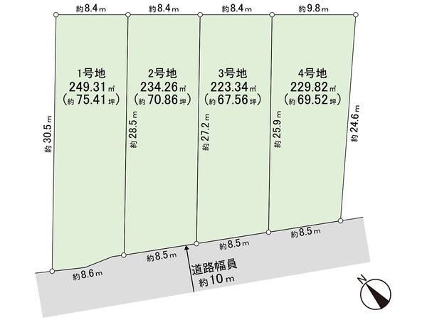 名古屋市緑区瀬木南 1号地 区画図